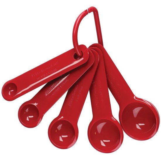 KitchenAid Комплект от 5 броя мерителни лъжички цвят "Empire Red" - марка Kitche