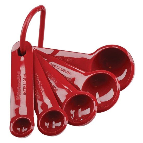 KitchenAid Комплект от 5 броя мерителни лъжички цвят "Empire Red" - марка Kitche