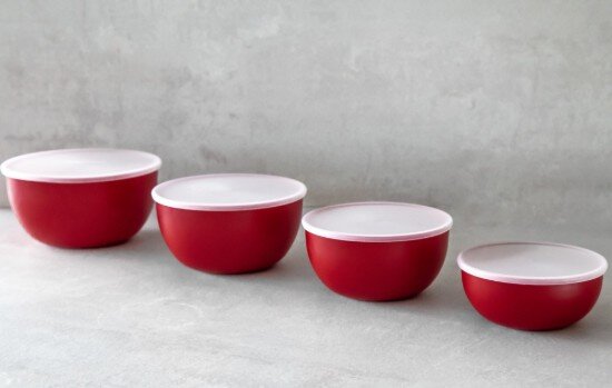 KitchenAid Купи за приготвяне 4 части пластмасови с капак Empire Red - Kitchen