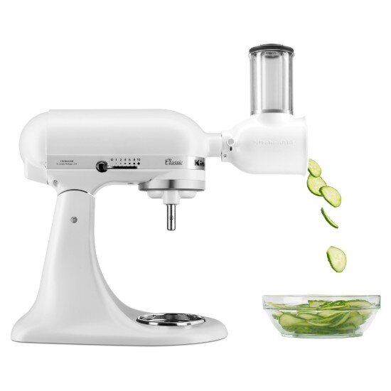 KitchenAid Миксер с купа 43 л с аксесоар за рязане Classic Matte White - Kit
