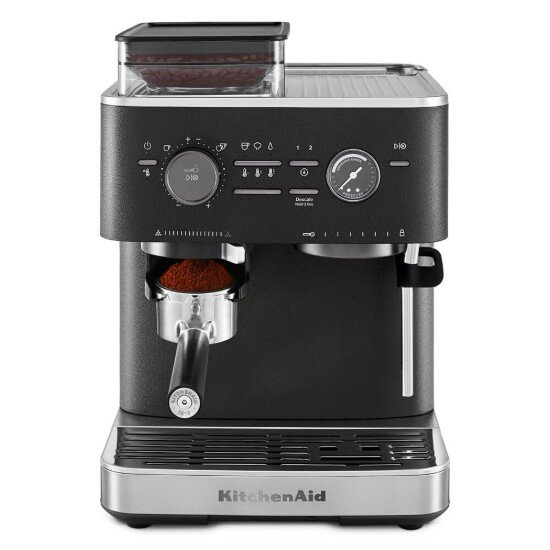 KitchenAid Полуавтоматична електрическа машина за еспресо 1500W цвят "Cast Iron