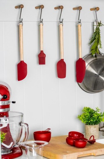 KitchenAid Шпатула за стъргане на тесто силиконова "Empire Red" -