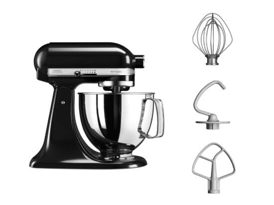 KitchenAid Стационарен миксер Artisan купа 48 л модел 125 Onyx Black - Kitche