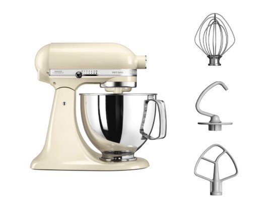 KitchenAid Стационарен миксер "Artisan" с купа 48 л модел 125 "Almond Cream"