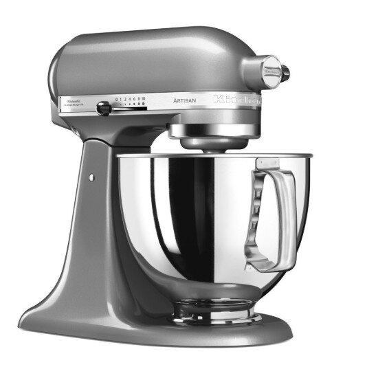 KitchenAid Стационарен миксер "Artisan" с купа 48 л модел 125 "Contour Silver
