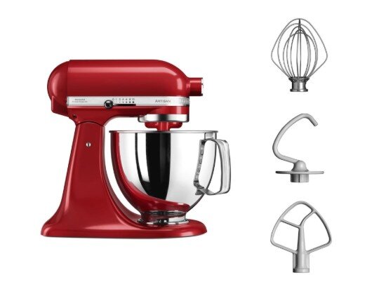 KitchenAid Стационарен миксер "Artisan" с купа 48 л модел 125 "Empire Red" -