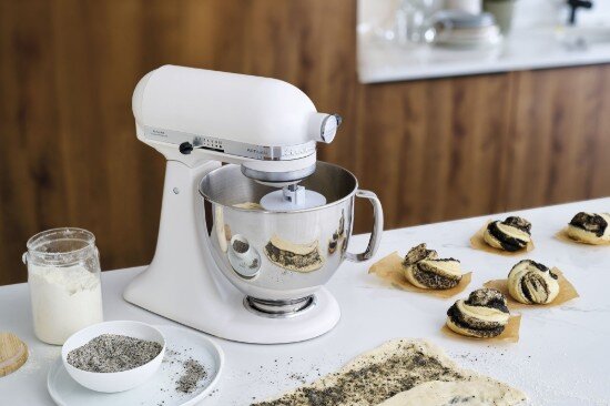 KitchenAid Стационарен миксер "Artisan" с купа 48 л модел 125 "Porcelain Whit