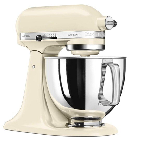 KitchenAid Стационарен миксер "Artisan" с купа 48 л модел 175 "Almond Cream"