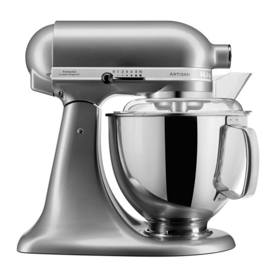 KitchenAid Стационарен миксер "Artisan" с купа 48 л модел 175 "Contour Silver