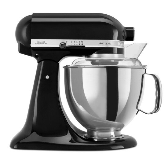 KitchenAid Стационарен миксер "Artisan" с купа 48 л модел 175 "Onyx Black - K
