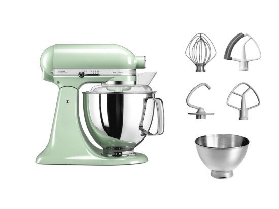 KitchenAid Стационарен миксер "Artisan" с купа 48 л модел 175 "Pistachio" - K