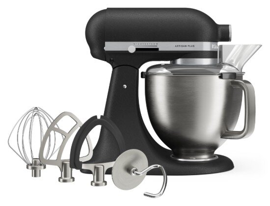 KitchenAid Стационарен миксер с купа 4.7 L Artisan Plus модел 50 чугунено черн