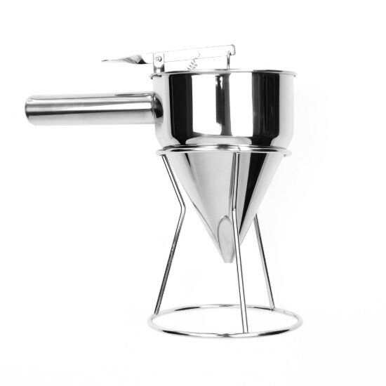KitchenShop Фуния за изливане на тесто с държач неръждаема стомана