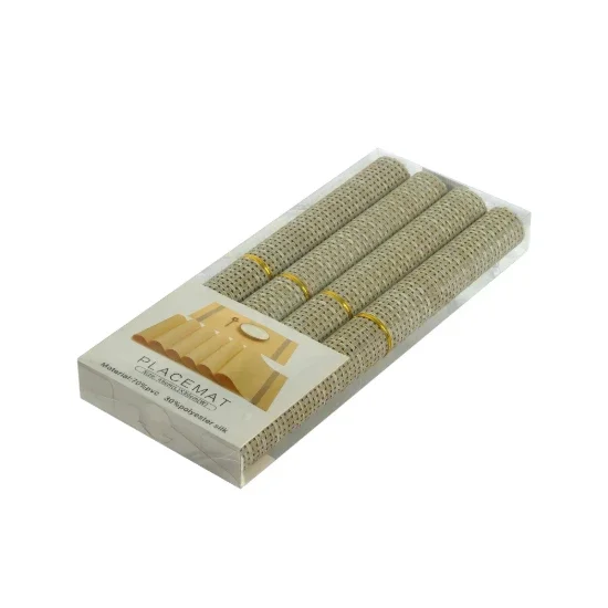 KitchenShop Комплект от 4 подложки (поставки за плочи) 45 × 30 см бежов