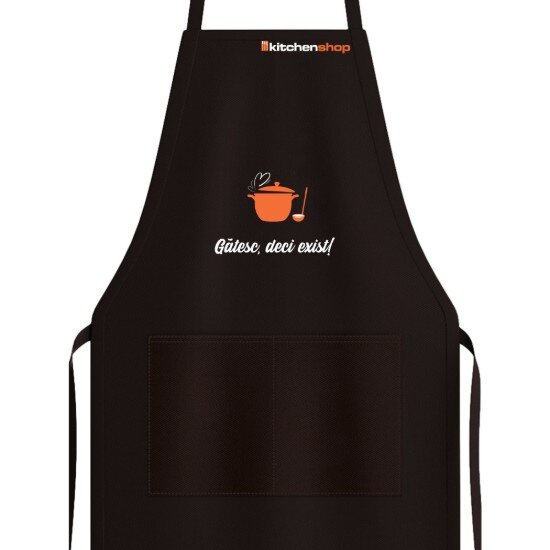 KitchenShop Кухненска престилка "Аз готвя значи съществувам"