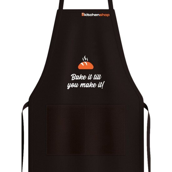 KitchenShop Кухненска престилка "Bake it till you make it!"