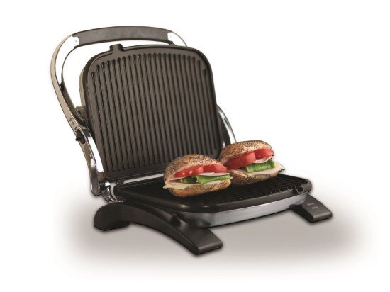 Korkmaz Електрическа скара 1800W Inox/Black "Tostkolik" -