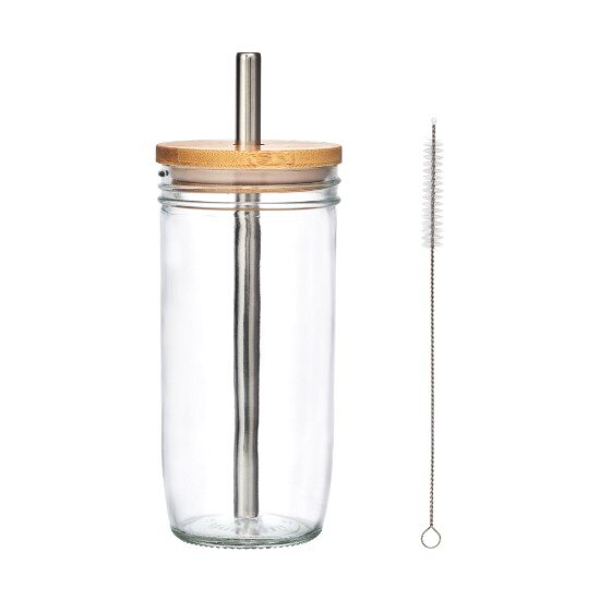 La Cafetiere Чаша за bubble tea с капак и сламка направена от стъкло 650 ml – La