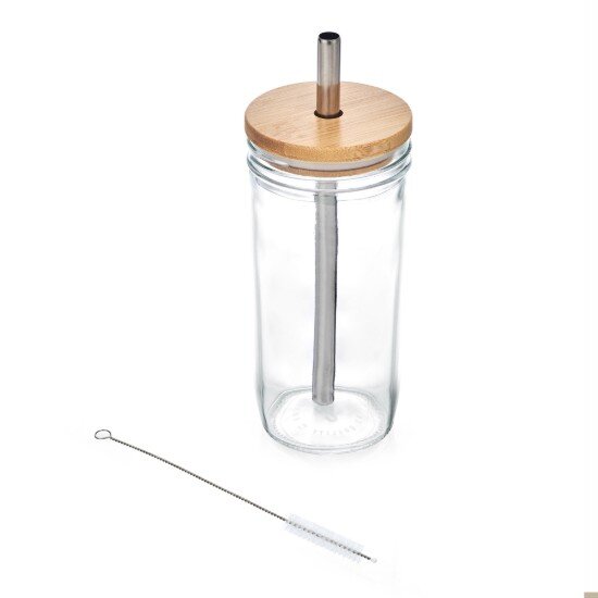 La Cafetiere Чаша за bubble tea с капак и сламка направена от стъкло 650 ml – La