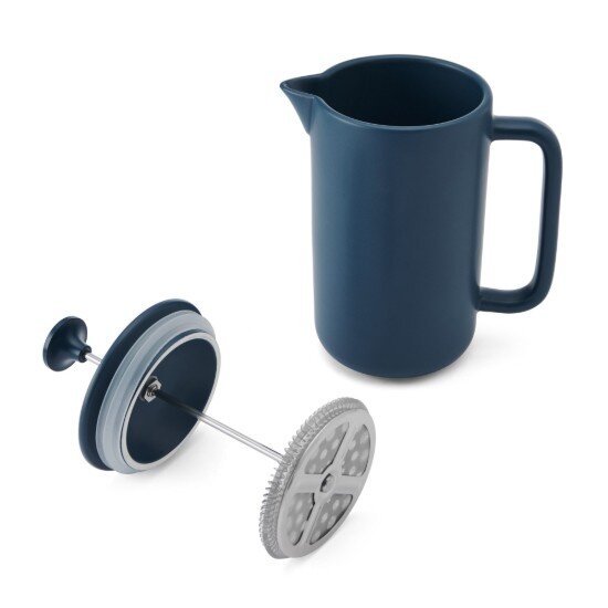 La Cafetiere Френска преса Cafetière керамика 1 л "Арецо" тъмносиня – La Cafeti