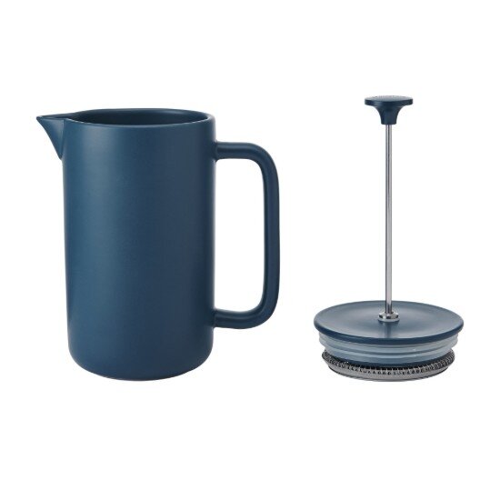 La Cafetiere Френска преса Cafetière керамика 1 л "Арецо" тъмносиня – La Cafeti