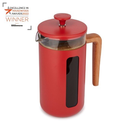 La Cafetiere Кафемашина изработена от боросиликатно стъкло 1L "Pisa" червена -