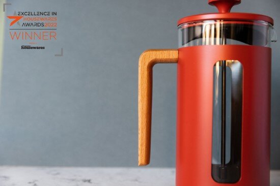 La Cafetiere Кафемашина изработена от боросиликатно стъкло 1L "Pisa" червена -