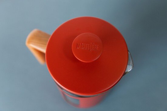La Cafetiere Кафемашина изработена от боросиликатно стъкло 1L "Pisa" червена -