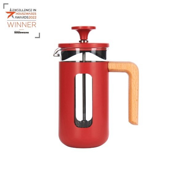 La Cafetiere Кафемашина изработена от боросиликатно стъкло 350 мл "Пиза" червен