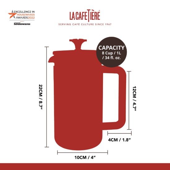 La Cafetiere Кафеварка от неръждаема стомана 1L Pisa -