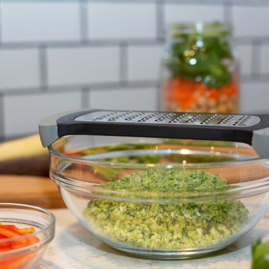 Microplane Изключително едро ренде за карфиол сиво -