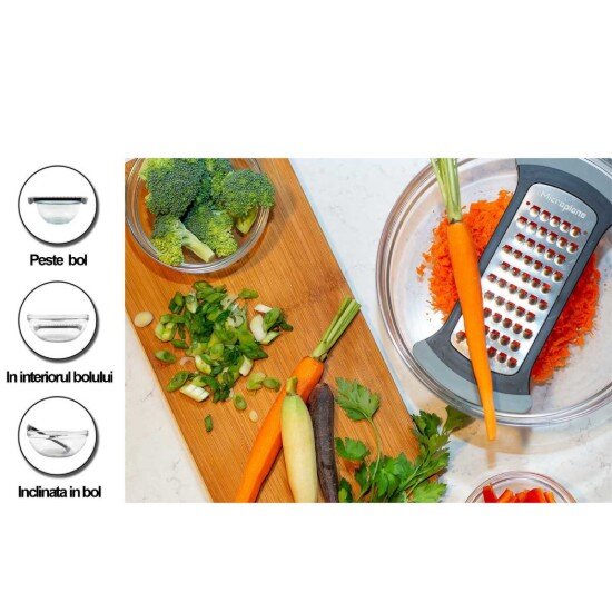 Microplane Изключително едро ренде за карфиол сиво -