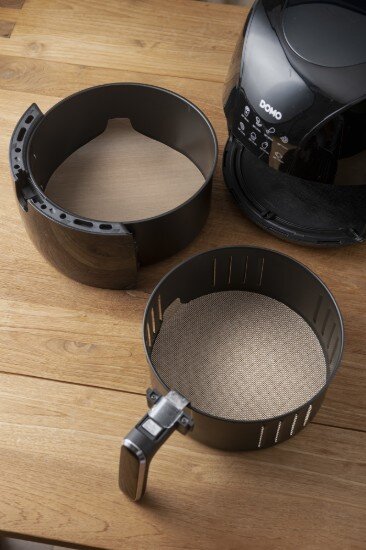 NOSTIK Комплект от 2 кръгли незалепващи защитни листа за AirFryer фибростъкл