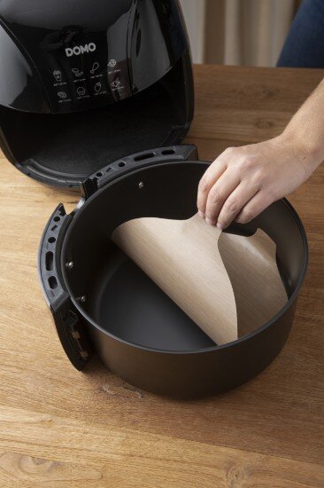 NOSTIK Комплект от 2 кръгли незалепващи защитни листа за AirFryer фибростъкл