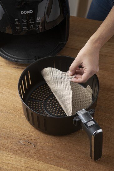NOSTIK Комплект от 2 кръгли незалепващи защитни листа за AirFryer фибростъкл