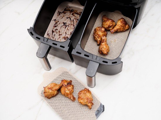 NOSTIK Комплект от 4 незалепващи защитни листа за двоен фритюрник "AirFryer"