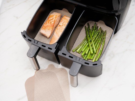 NOSTIK Комплект от 4 незалепващи защитни листа за двоен фритюрник "AirFryer"