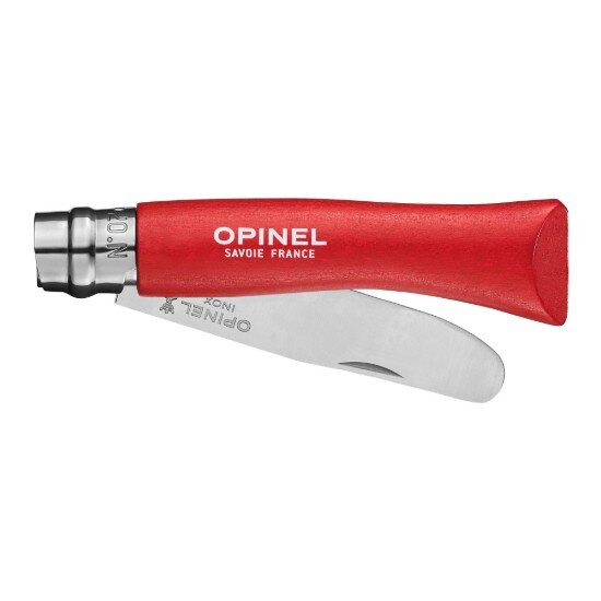 Opinel Джобен нож неръждаема стомана 8 см "My first" Red -