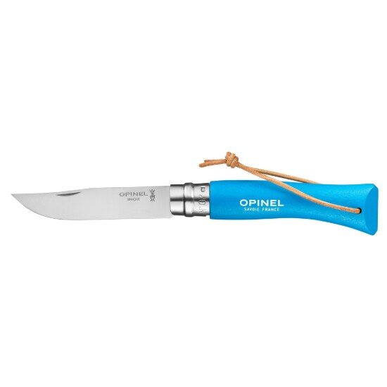 Opinel N°07 джобно ножче неръждаема стомана 8 см "Colorama" Cyan -