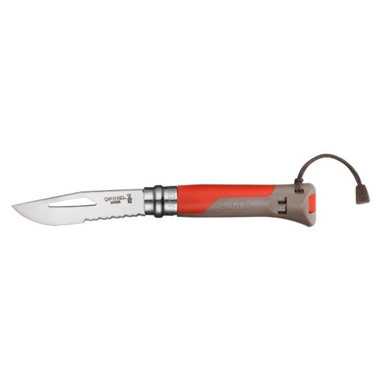 Opinel N°08 джобен нож със свирка неръждаема стомана 85 см "Outdoor" Red