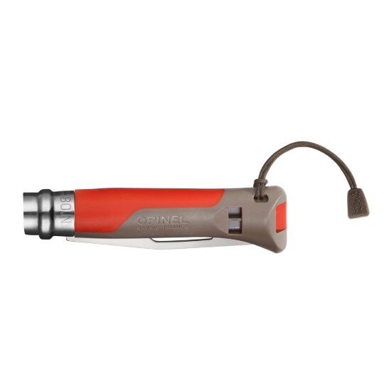 Opinel N°08 джобен нож със свирка неръждаема стомана 85 см "Outdoor" Red