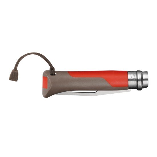 Opinel N°08 джобен нож със свирка неръждаема стомана 85 см "Outdoor" Red