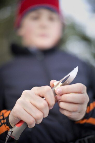 Opinel N°08 джобен нож със свирка неръждаема стомана 85 см "Outdoor" Red