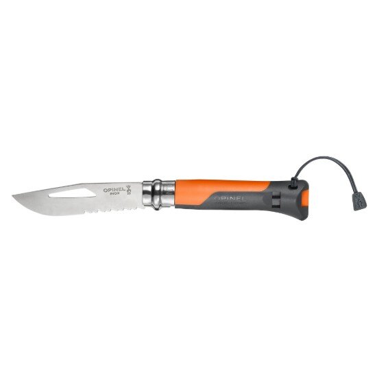 Opinel N°08 джобен нож със свирка неръждаема стомана 85 см "Outdoor" Sof