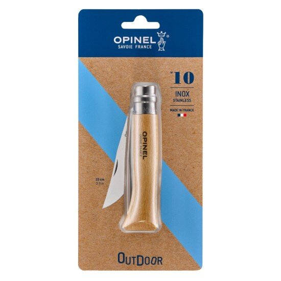 Opinel N°10 джобен нож неръждаема стомана 10 см блистер "Tradition Inox"