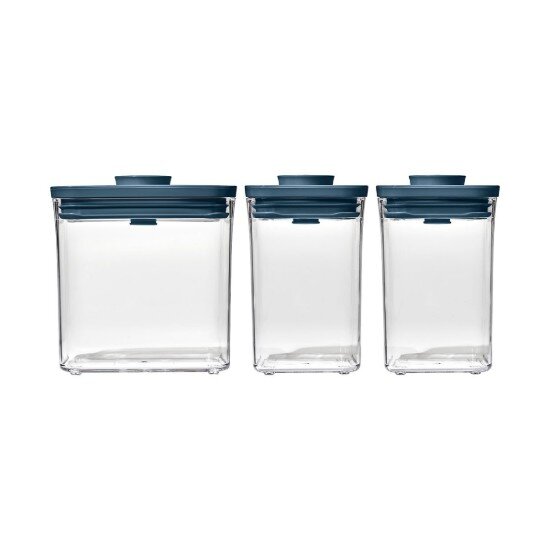 OXO Комплект контейнери за храна POP от 3 части пластмасови "Storm Blue"
