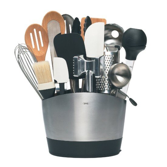 OXO Поставка за кухненски прибори 21 x 12 x 16 см неръждаема стомана - O