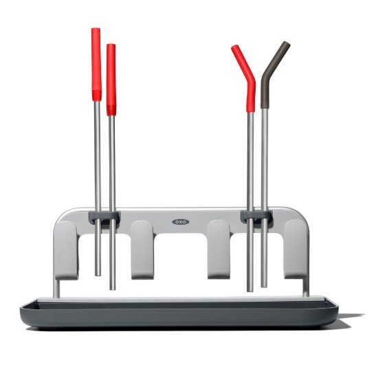 OXO Поставка за сушене на бутилки 31 x 16 x 122 см алуминий -
