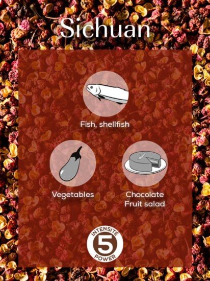 Peugeot Комплект 4 пакетчета червен пипер Съчуан 4х10гр "Spices" -