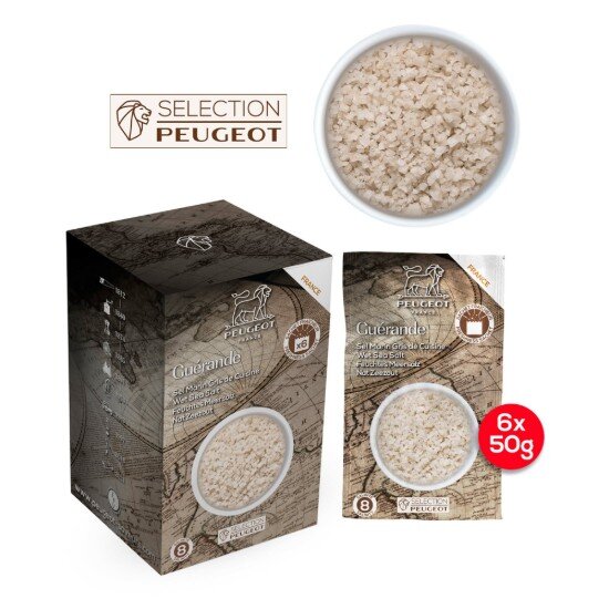 Peugeot Комплект от 6 пакетчета мокра морска сол 6х50гр "Spices" -